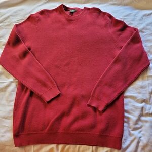 Eddie Bauer Men's Heavy Red Big &Tall Sweater XL TALL